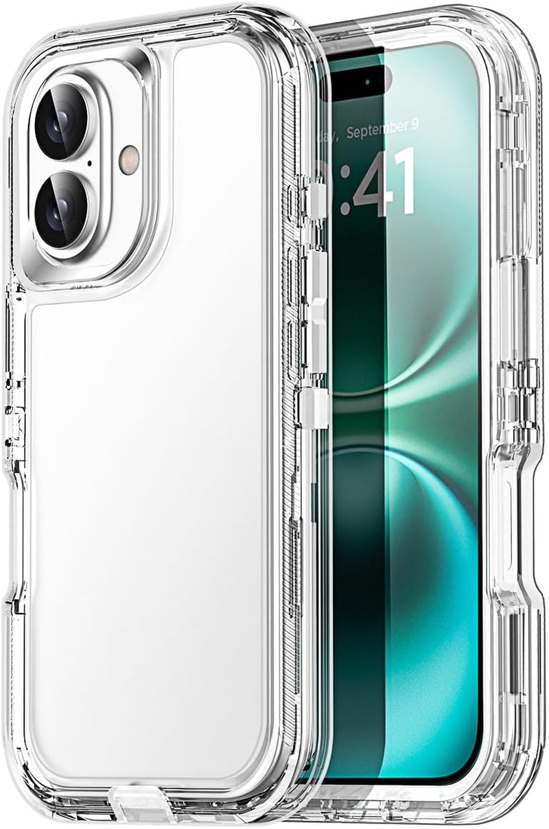 Aicase for Iphone 17 Pro Max Case Clear 3 in 1 Heavy Duty Drop Protection Full Body Rugged Shockproof/Dust Proof 3-Layer Military Protective Tough Durable Cover for Iphone 17 Pro Max 6.3"_910