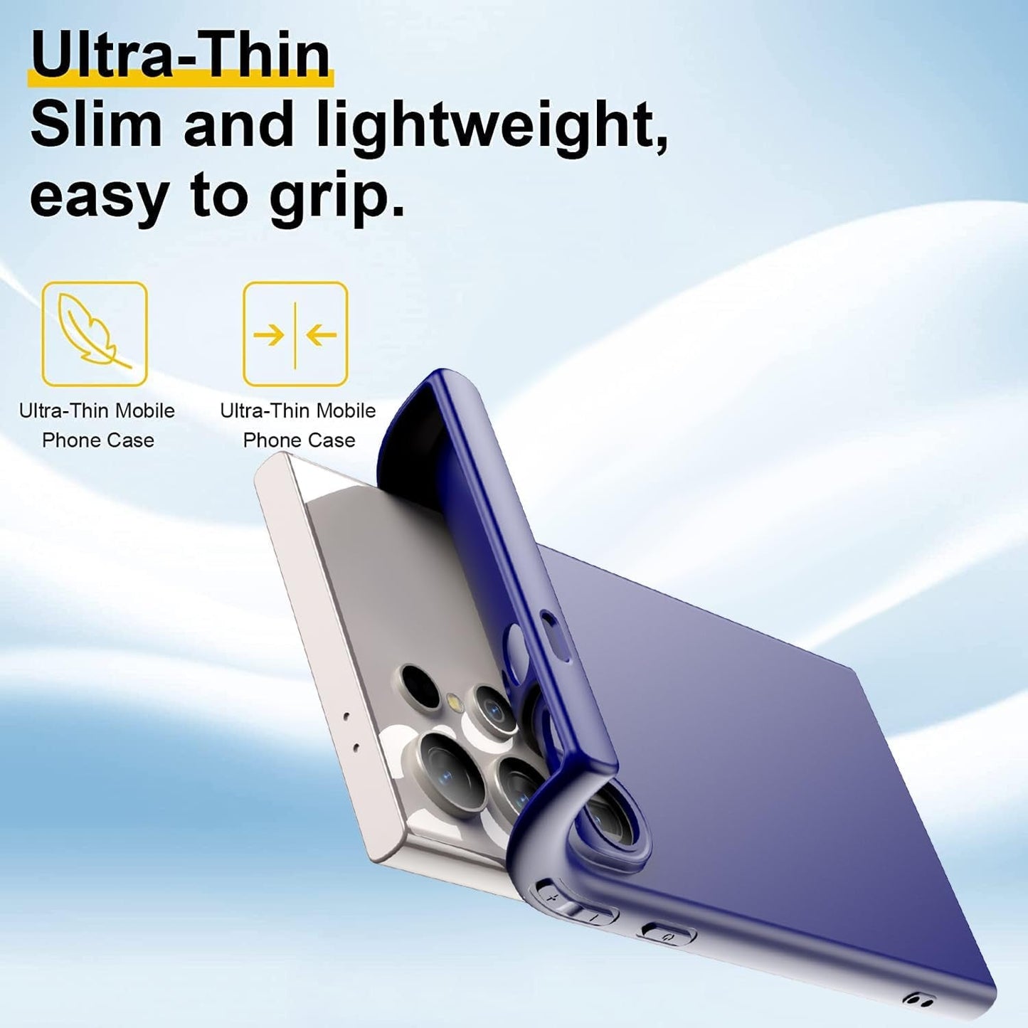 (8 Pack) for Samsung Galaxy S24 Ultra Case, Soft Silicone Gel Bumper Shell Shockproof Full Body Protection Phone Case Cover, Red, Black, Dark Blue, Yellow, Pink, White, Green, Purple