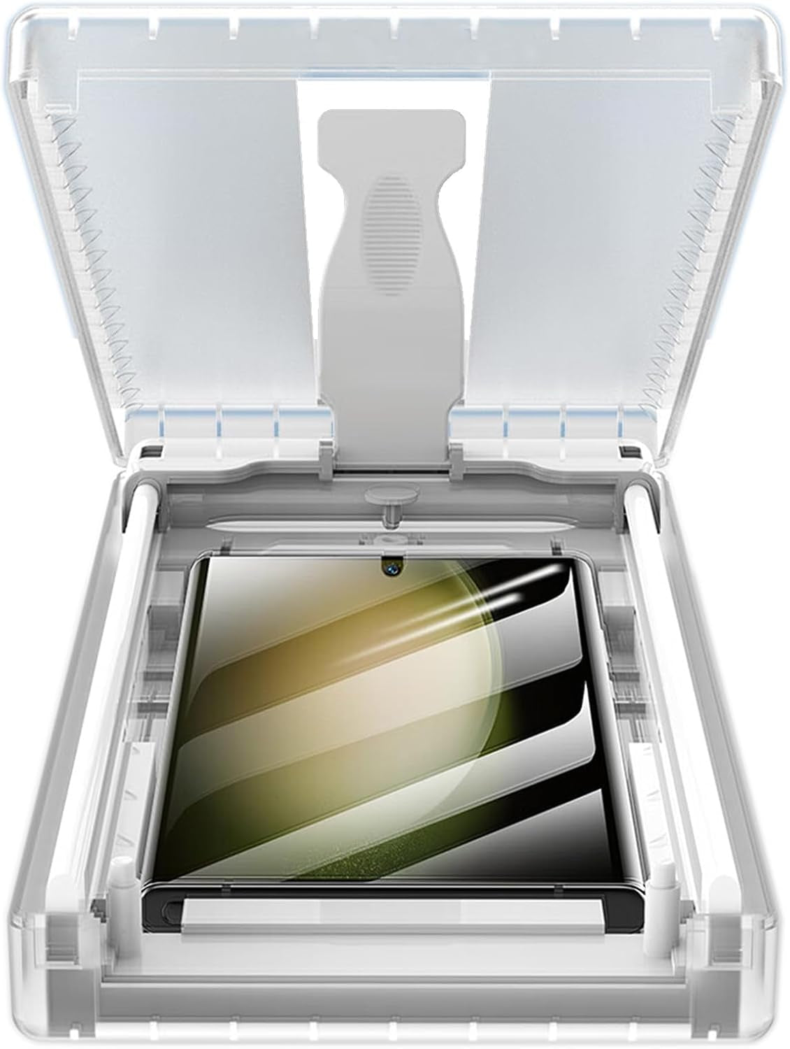 2Pack Screen Protector for Samsung Galaxy S23 Ultra/S22 Ultra, Auto-Alignment Kit,3-Second Installation, Bubble-Free & Self-Healing, 3D Curved Full Coverage & Scratch Resistant,Not Glass