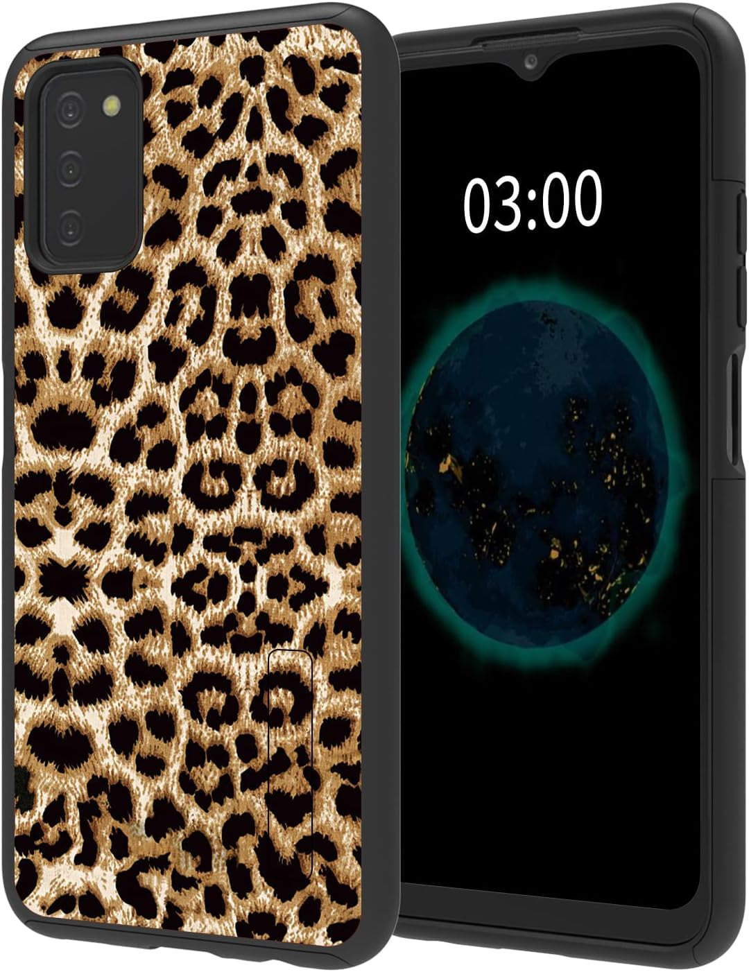 Galaxy A32 5G Case,For Samsung Galaxy A32 5G Case 6.5 Inch Dual Layer Hybrid Hard PC + Soft TPU Full Body Shockproof Protective Phone Case Cover for Samsung A32 5G 2021 - Leopard Print