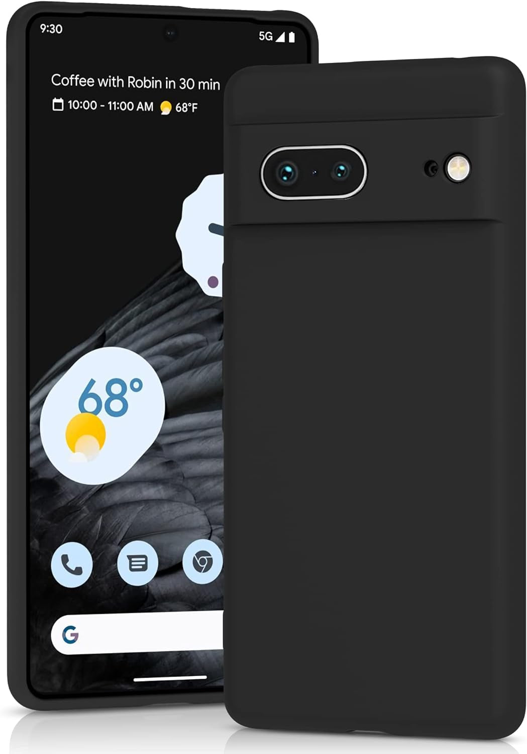 YATWIN Silicone Case for Google Pixel 8 5G, Soft-Touch, Shockproof, Dustproof, Antiskid Full Body Armour Phone Cover for Google Pixel 8 5G - Mint Green YATWIN Black Google Pixel 7