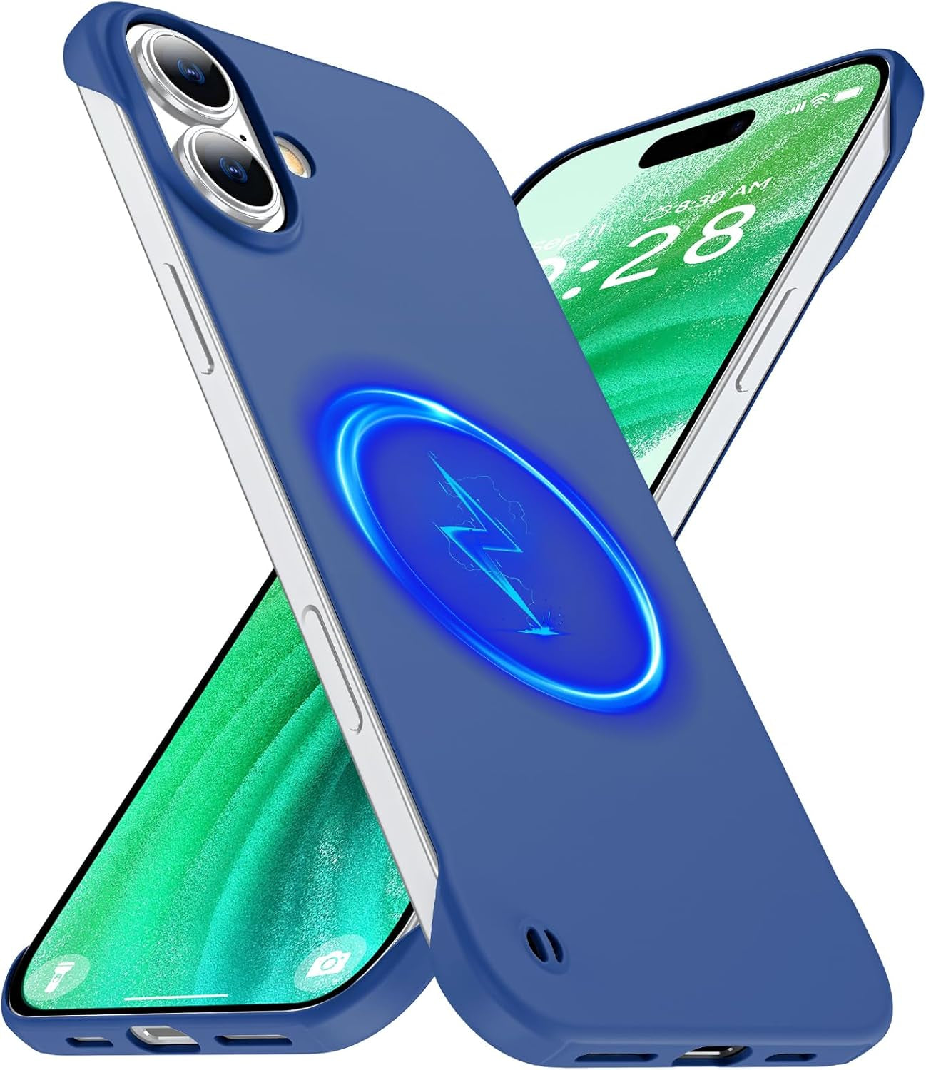 Magnetic Slim Case Fit for Iphone 17 Pro Max Phone Case 6.9"(2025) Ultra-Thin Lightweight Durable Frameless Matte Hard for Magsafe Cover Case with Pull Ring Shockproof Non Slip Rope-Black