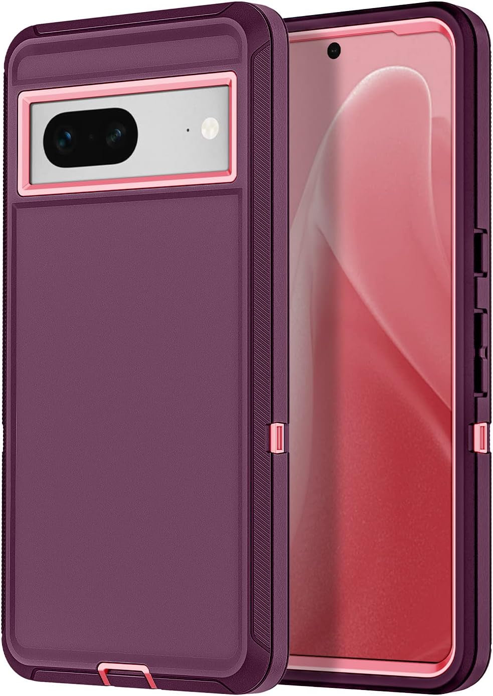 Hucasok for Google Pixel 8 Case Shockproof Rugged Full Body Protection Scratch Resistant Heavy Duty Dust/Drop Proof 3-Layer Durable Cover Case for Google Pixel 8 6.2 Inch,Navy Blue Hucasok Purple/Pink Google Pixel 7