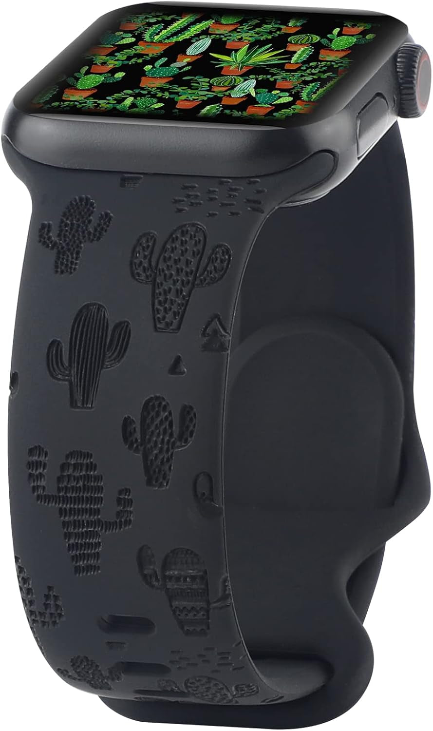 Engraved Silicone Band Compatible with Apple Watch 38Mm 40Mm 41Mm, Cute Fancy Laser Printed Sport Strap Compatible with Iwatch Series 7 6 5 4 3 2 1 SE