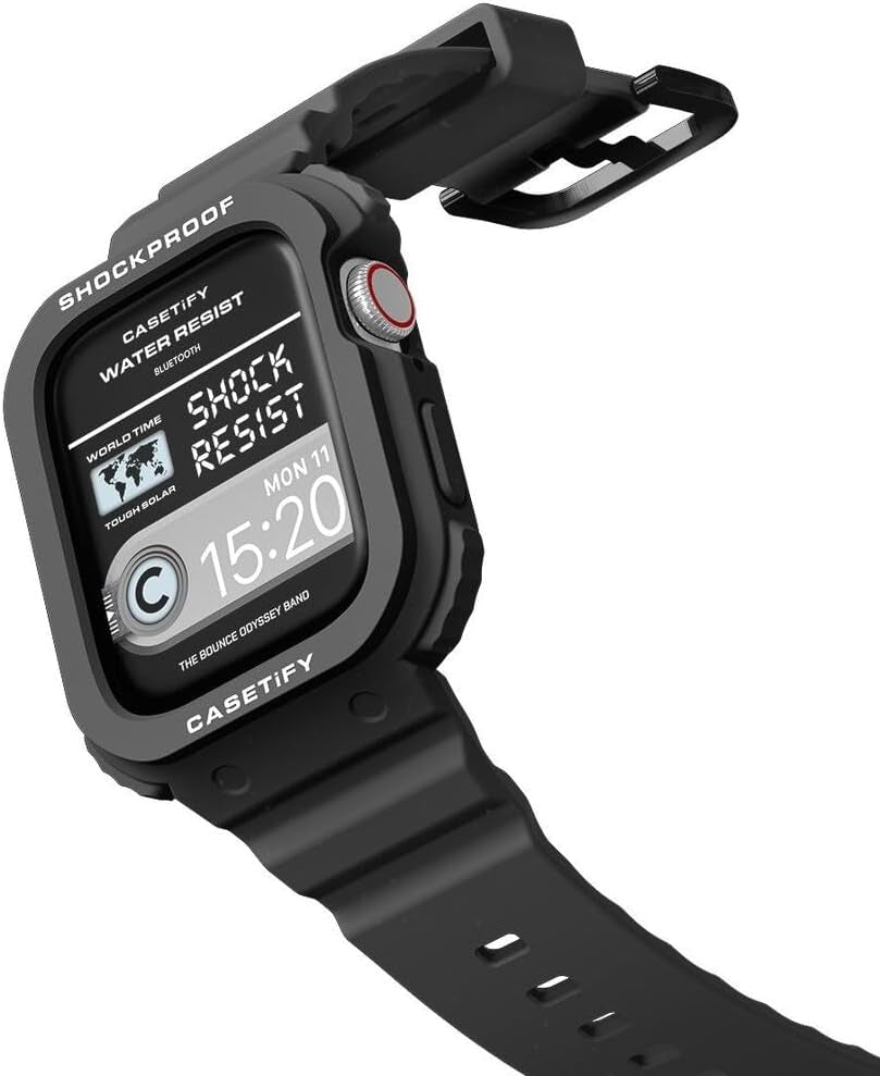 Casetify Bounce Odyssey Watch Band Compatible with Apple Watch - 40Mm/41Mm/44Mm/45Mm - Black/Silver/Bubble Gum/Electric Blue