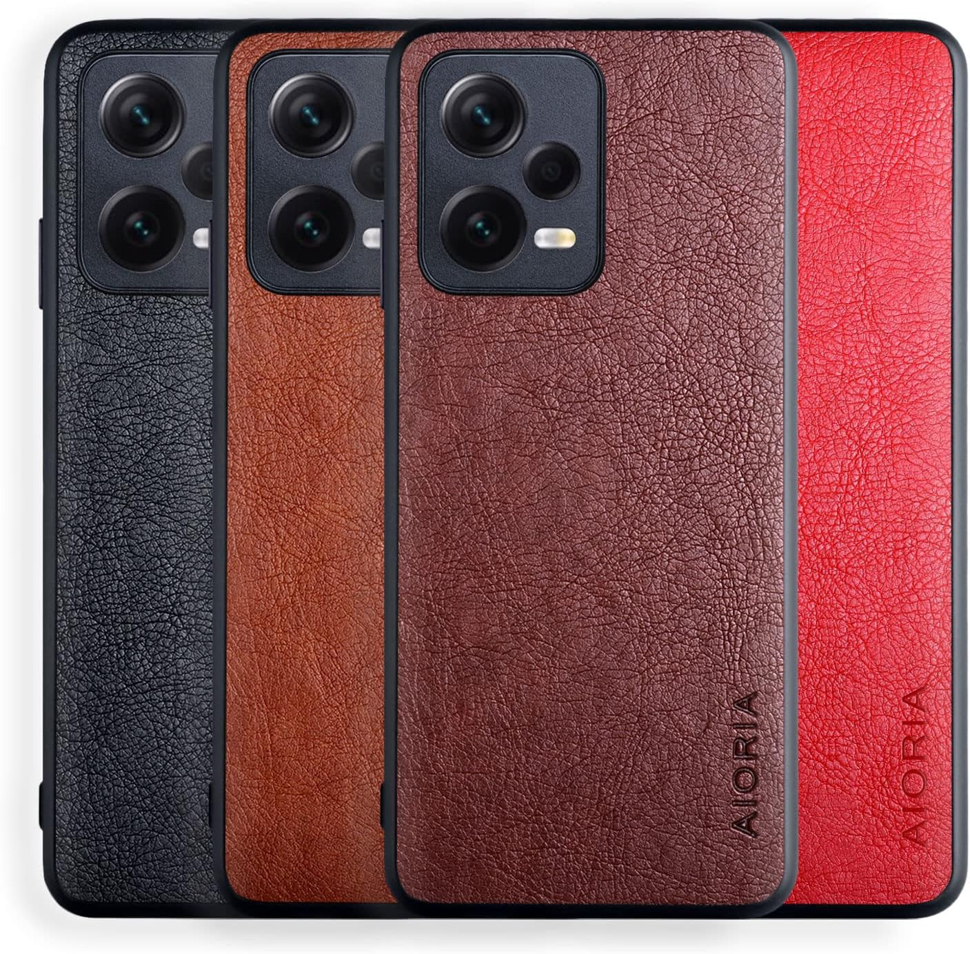 AIORIA for Xiaomi Redmi Note 12 Pro plus Case, 6.67" Screen Premium PU Leather Cover Retro Business Design Full Protective Case for Xiaomi Redmi Note Note 12 Pro plus 5G (Black) AIORIA