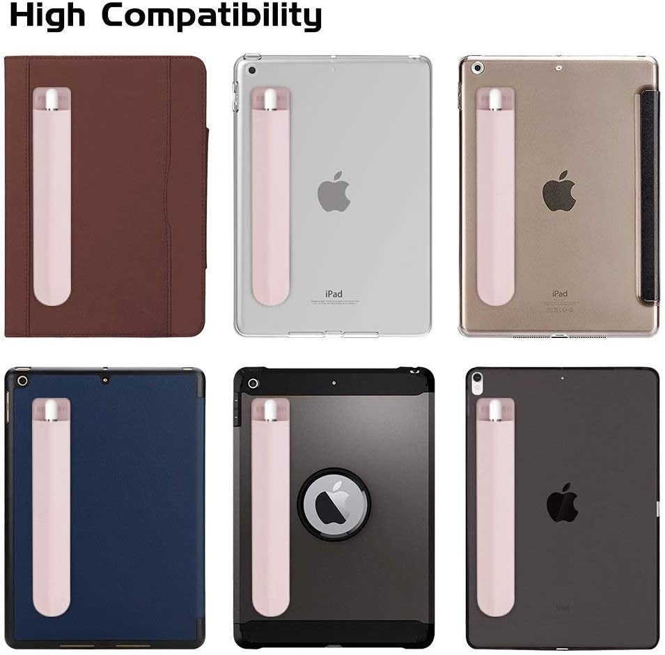 Spessn Compatible for Pencil Holder Sticker, Elastic Lycra Stylus Pocket Ipad Screen Pen Protective Pouch Adhesive Sleeve for Pencil - Rose Gold Spessn