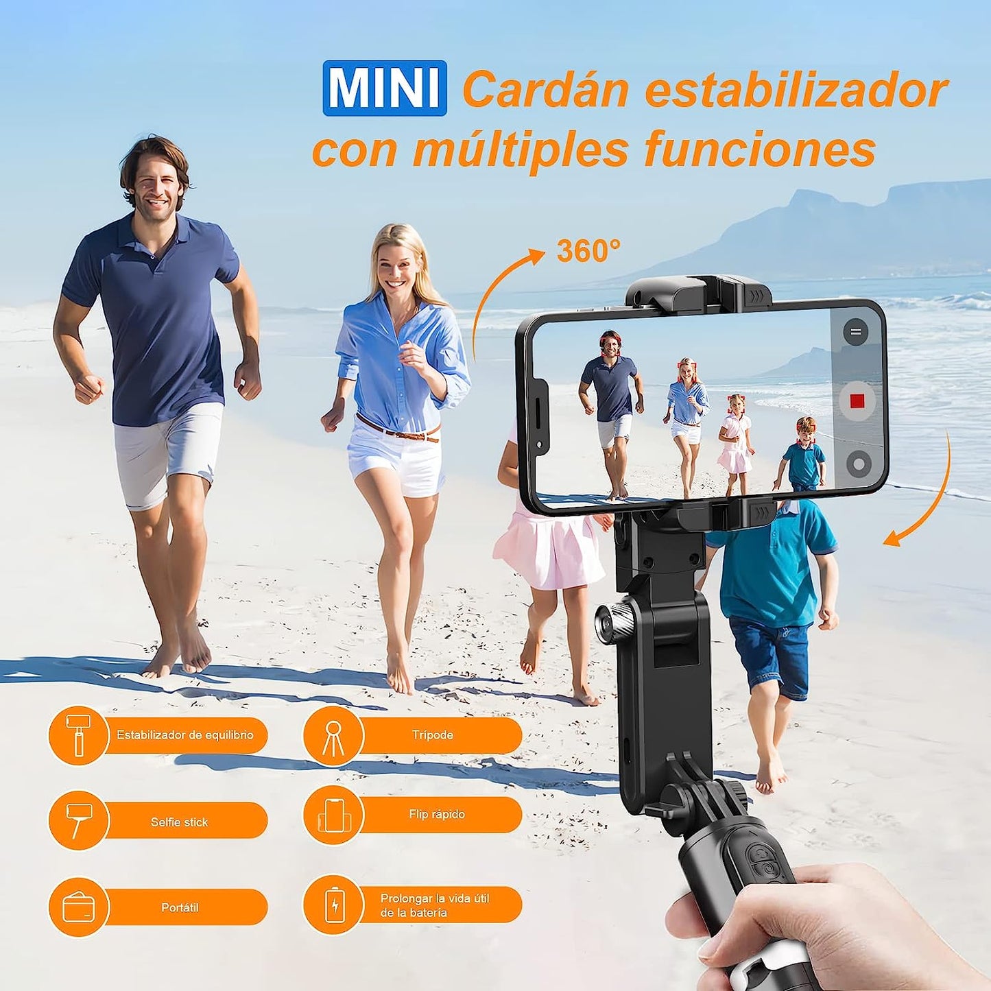 Gimbal Stabilizer for Smartphone,Koscheal 2-Axis Selfie Stick with Tripod,360°Rotation with Wireless Remote for Android and Iphone,Ideal for Vlogging,Youtube,Tiktok Video Recording KOSCHEAL-US