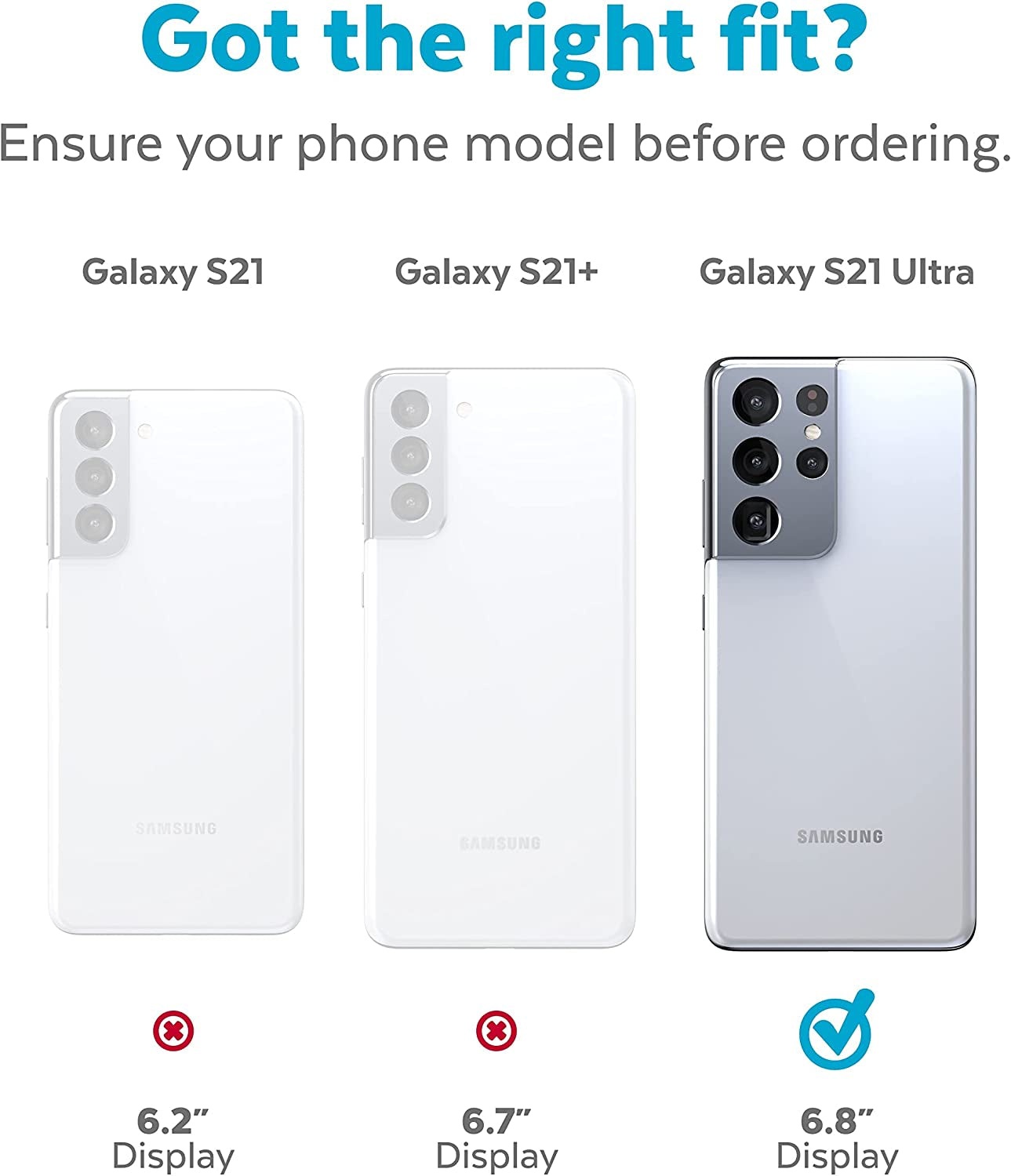 Speck Products Presidio2 Grip Samsung Galaxy S21 Ultra 5G Case, Black/Black/White Speck Products