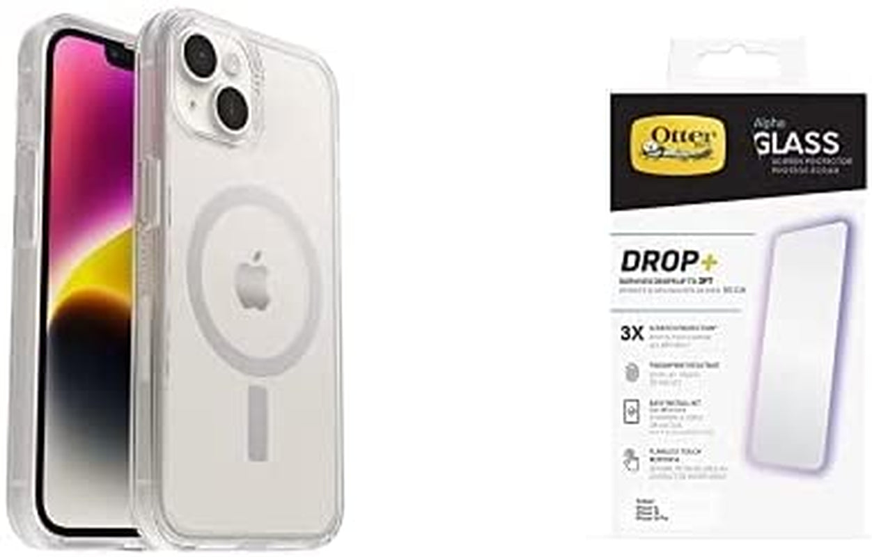 Otterbox SYMMETRY SERIES+ Antimicrobial Case with Magsafe for Iphone 14 & Iphone 13 - YOU LILAC IT (Purple) OtterBox Clear/Clear