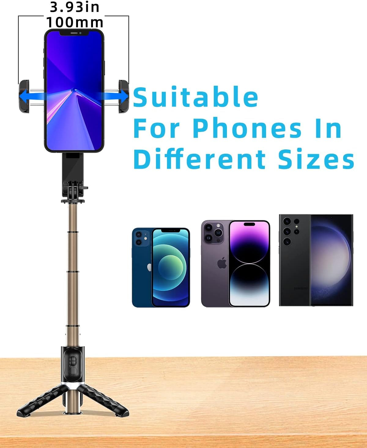 Gimbal Stabilizer with Phone Tripod for Iphone: Handheld Gimble with Remote Selfie Stick & 360 Face Tracking Stand for Iphone & Samsung Smartphone Mobile Camera Recording | Vlogging Tiktok Video ZIZUTTIN