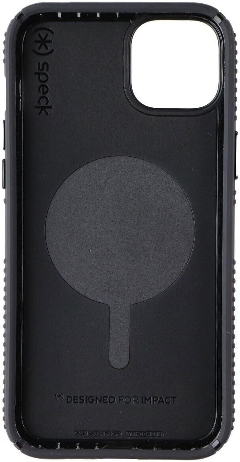 Speck Iphone 14 plus Case - Drop Protection, Scratch Resistant, Dual Layer Slim Phone Case for 6.7 Inch Iphones 14 plus - Built for Magsafe - Presidio2 Grip - Black/Black/White Speck