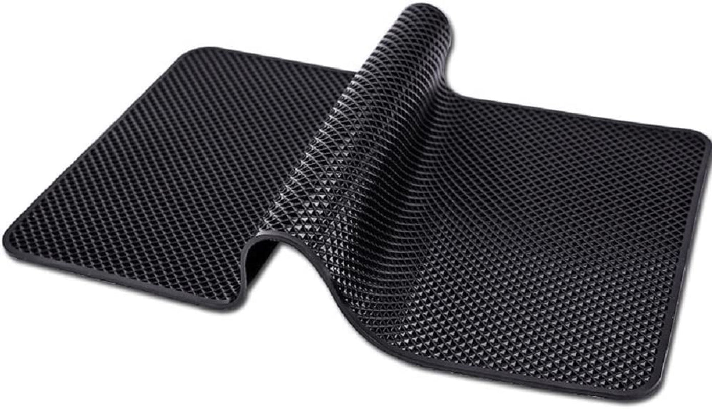 Anti-Slip Pad, Bysameyee Anti-Slide Fixate Sticky Mat for Car Dashboard, Silica Gel Non-Slip Pads for Radar Detector Cellphone, Pad, Keys,Glass, Mirrors, Whiteboards, Metal (Black, 5 Packs) Bysameyee L-1pack