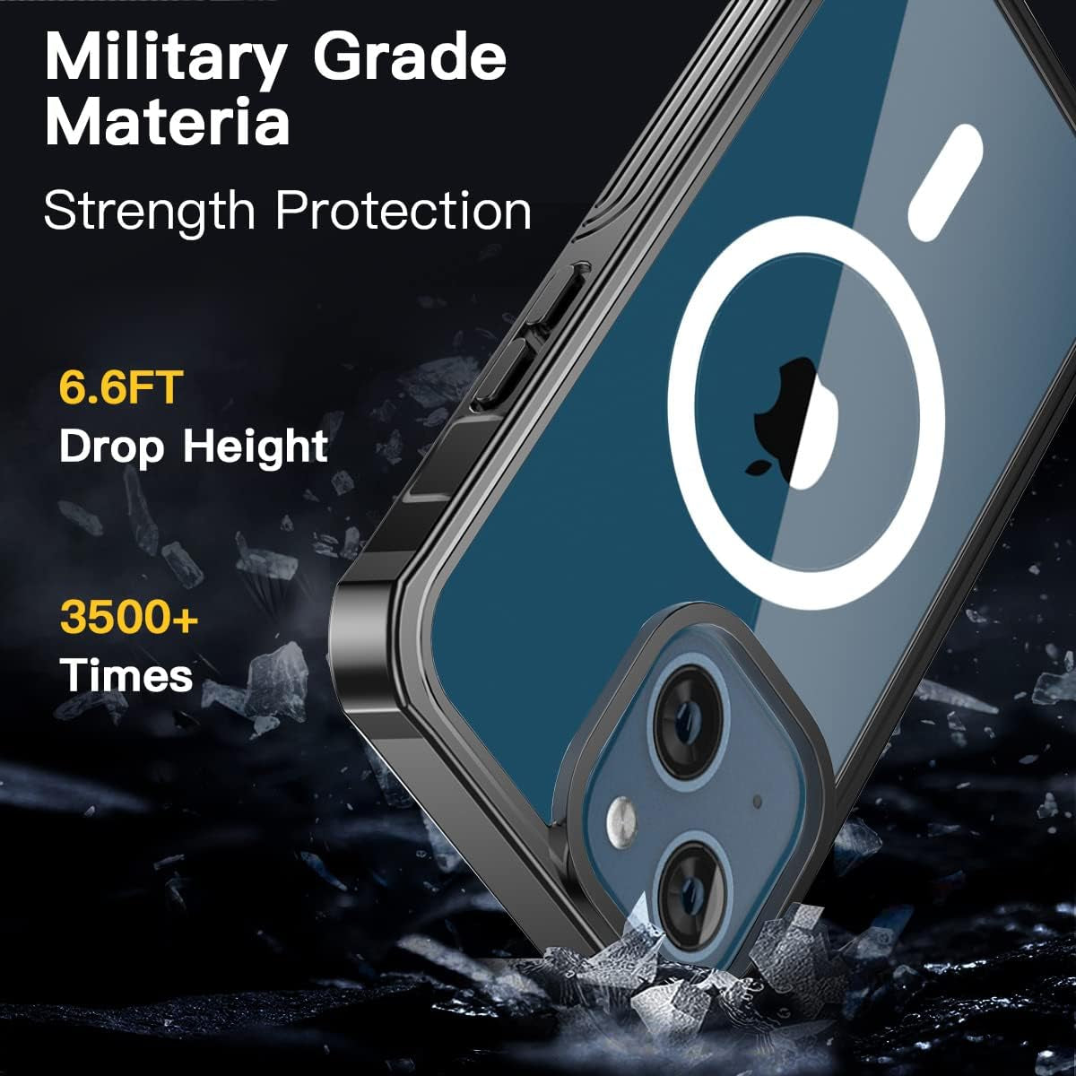 Aicase for Iphone 13 Mini Case with Magsafe Support Full Body Rugged with Built-In 9H Tempered Glass Screen Protector Heavy Duty Protection Shockproof Cover for Iphone 13 Mini Case 5.4" AICase