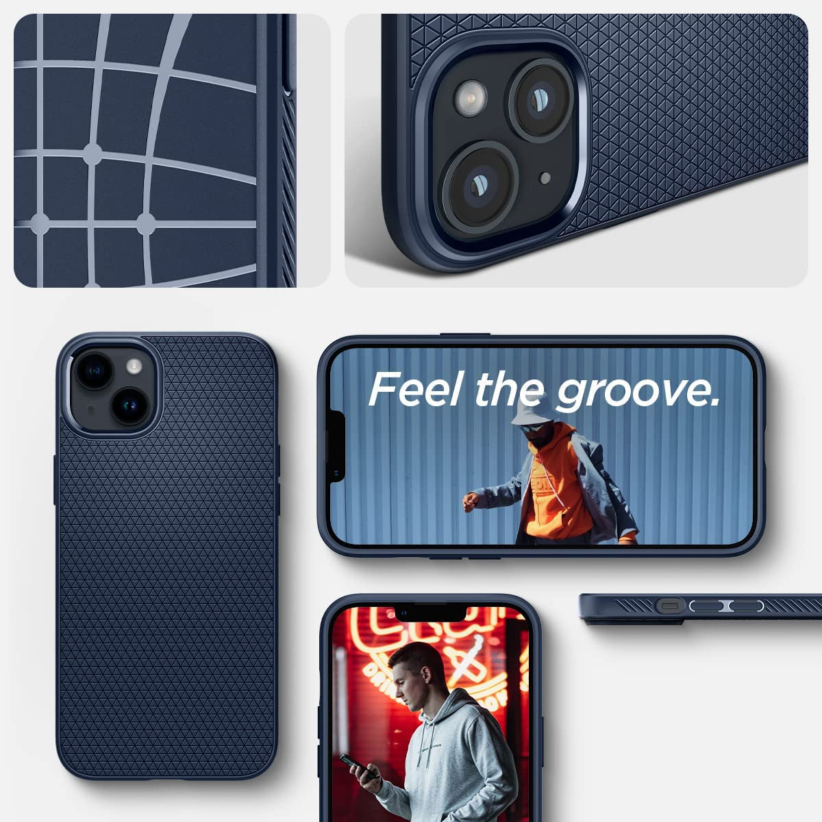 Spigen Liquid Air Armor Designed for Iphone 14 Case (2022) - Navy Blue Spigen