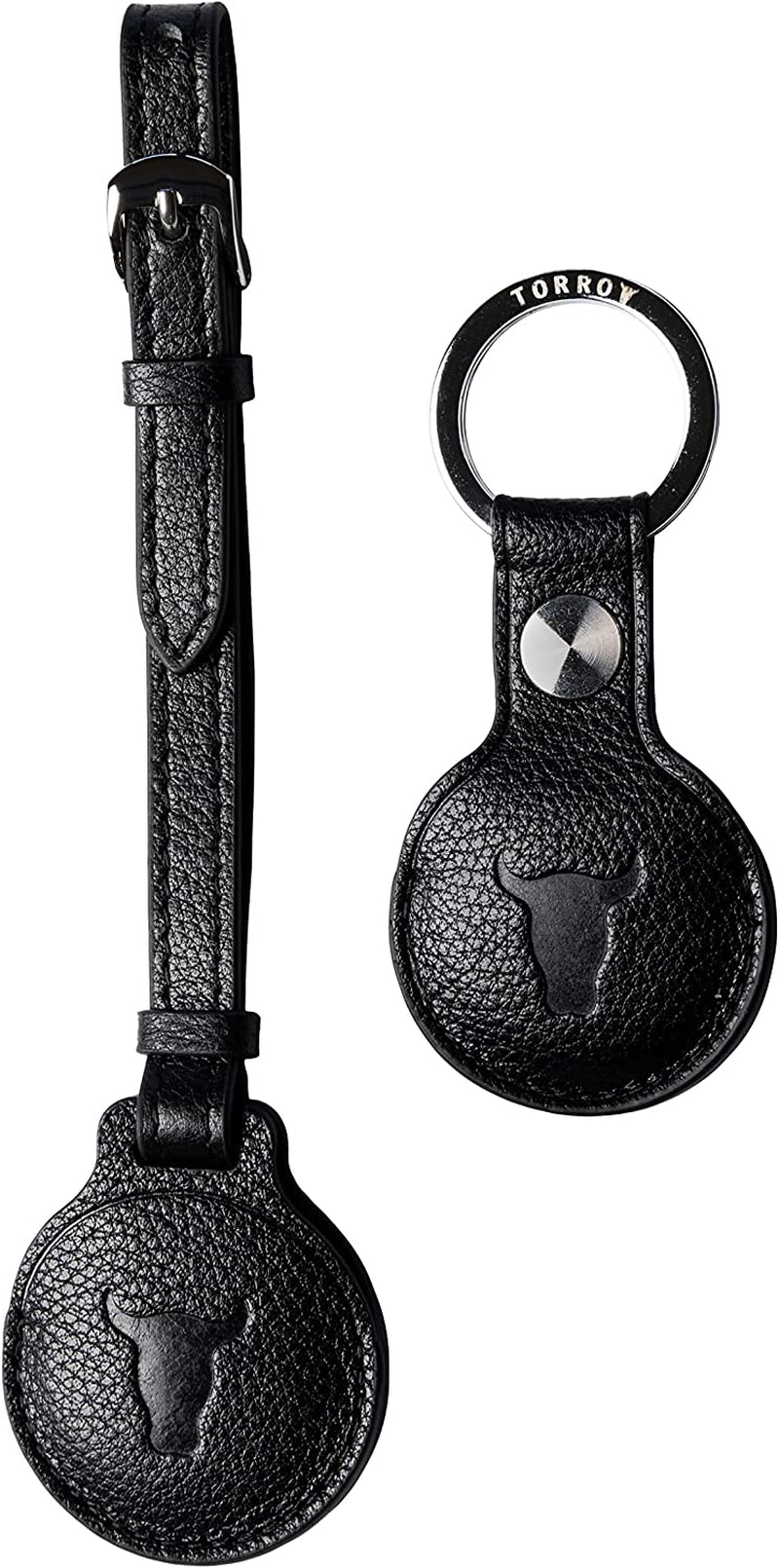 TORRO Airtag Holder Set – Leather Airtag Keychain and Airtag Case (Red) B.A.M Worldwide ltd Black