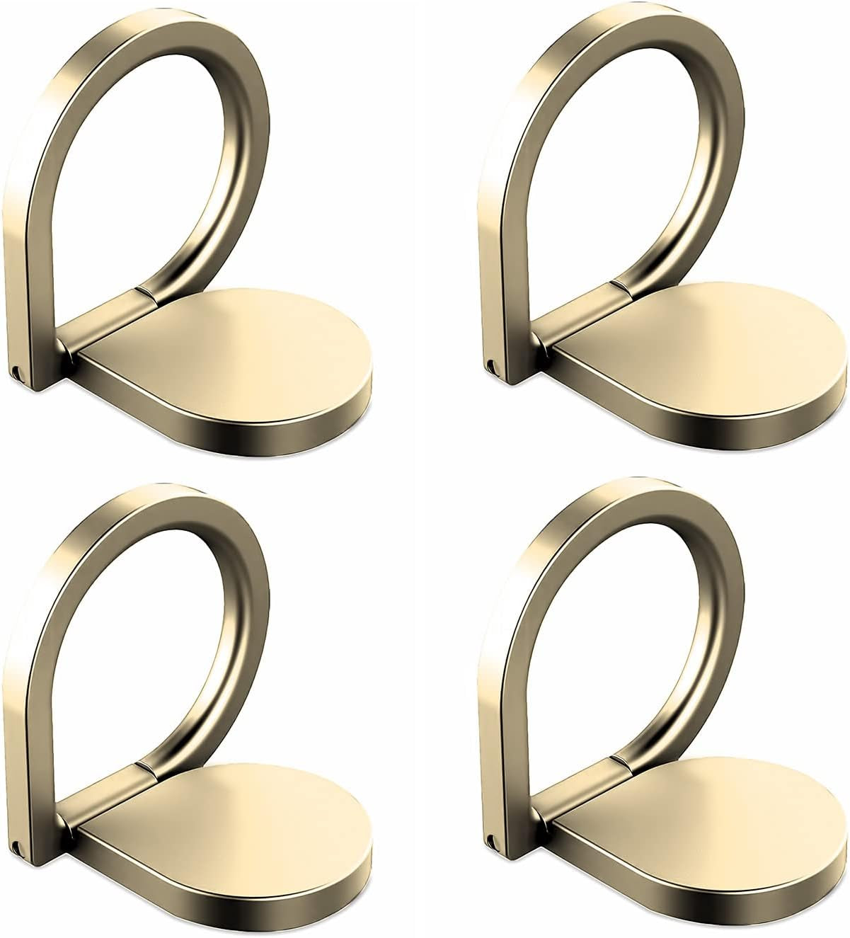 Finger Ring Stand, 360 Rotary Cell Phone Holder Finger Loop Grip Mount Universal Smartphone Kickstand,Ieugen Compatible with Iphone 14/Iphone 13/Galaxy S23/Galaxy S22/Galaxy iEugen gold 4 pack