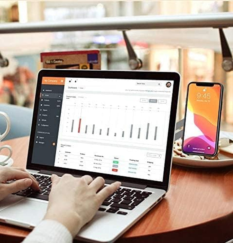 Magnetic Phone Holder Bracket for Laptop - Securely Attach and Organize Your Phone on Your Computer - Slim Profile, Portable, Foldable Laptop Expansion Clip - Magnetic Phone Stand for Laptop MEESUNF