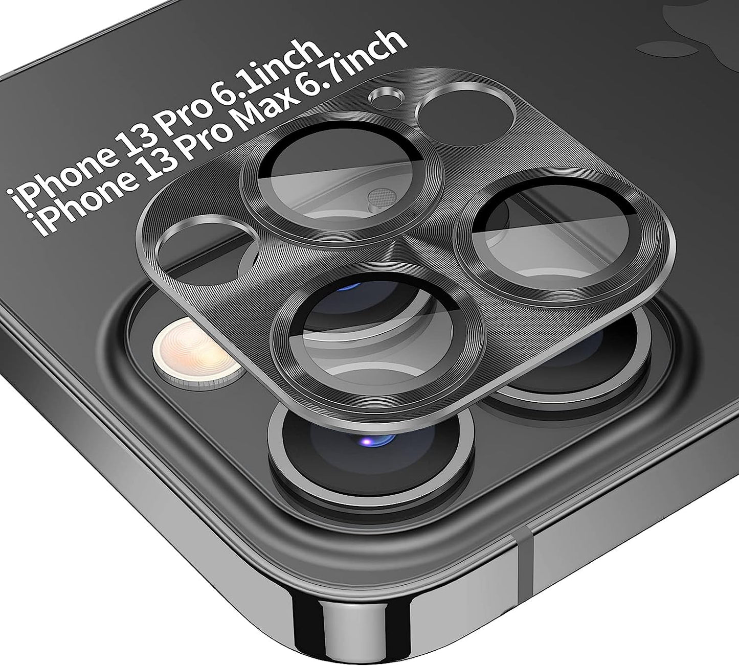 Tensea for Iphone 13 Pro / Iphone 13 Pro Max Camera Lens Protector, Tempered Glass Camera Cover Screen Protector Accessories, Aluminum Alloy Metal, Case Friendly for Iphone 13Pro / 13 Promax 2021 (Gold) Tensea Graphite