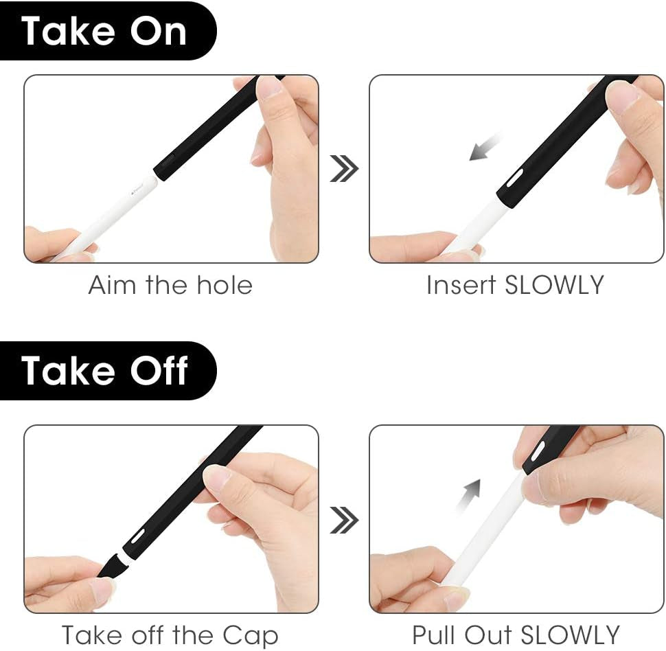 3 Pack Silicone Case for Apple Pencil 2Nd Generation Holder Sleeve Skin Cover Accessories for Ipad Pro 11 12.9 Inch 2018,Cute Soft Grip Pouch Cap Holder and 3 Protective Nib Covers-Purple,Pink,Black 2Cat-pencil-Pink+purple+black