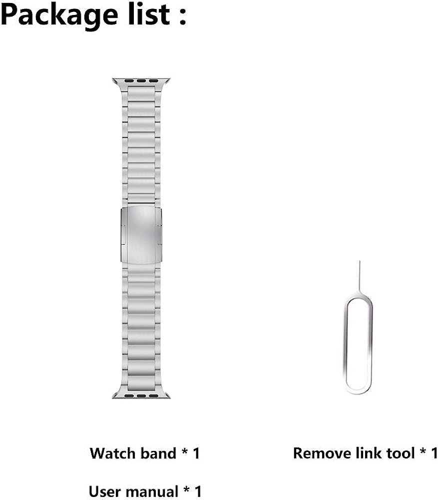 LDFAS Compatible for Apple Watch Band 49Mm 45Mm 44Mm, Titanium Metal Watch Strap with Double Button Clasp for Iwatch Bands Compatible for Apple Watch Ultra/Se, Apple Watch Series 8/7/6/5 Band LDFAS