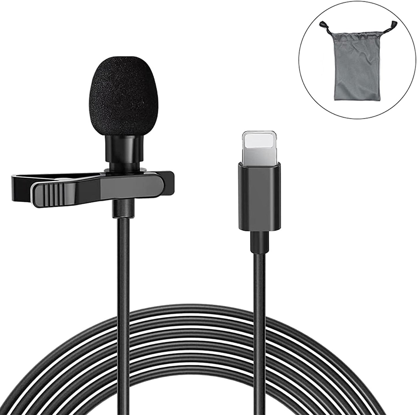 UDEE Microphone Lavalier Microphone 3.5Mm Phone Microphone, Mini Portable for Live, Interview, Meeting and Other Scenarios UDEE Ligthing