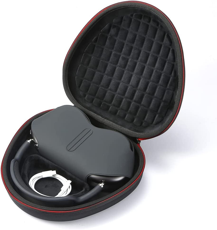 Hard Travel Carrying Case for Apple Airpods Max Headphone and It'S Accessories, Protective Storage Bag - Grey (Grey Lining) RAIACE Black(Black Lining)
