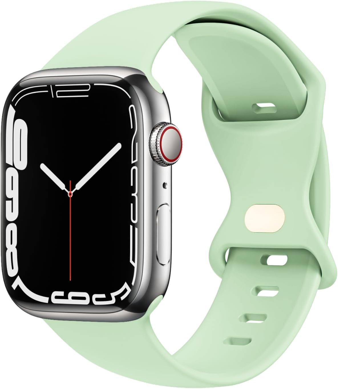 STG Sport Watch Band Compatible with Apple Watch Band 38Mm 40Mm 41Mm 42Mm 44Mm 45Mm 49Mm S/M M/L for Women/Men Waterproof Soft Silicone Replacement Strap Accessories for Iwatch Ultra SE Series 8/7/6/5/4/3/2/1 (38Mm/40Mm/41Mm S/M, Clover) STG Pistachio 38mm/40mm/41mm