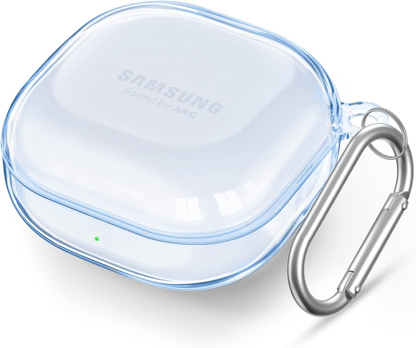 AIRSPO Clear Case Compatible with Samsung Galaxy Buds 2 Pro/ Galaxy Buds 2/ Galaxy Buds Pro/ Galaxy Buds Live Case Transparent Case Cover (Clear) AIRSPO Clear Blue