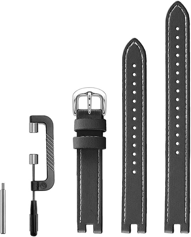 C2D JOY Leather Straps Compatible with Garmin Lily Bands Smartwatch Replacement Watchband for Women Classic Style Accessory with Unique Screwdriver C2D JOY
