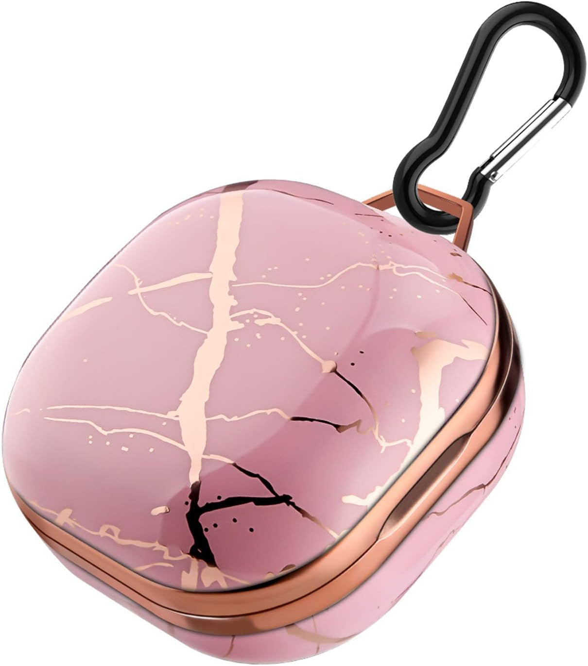 GOLINK Floral Full Body Protection Hard PC Cover with Printing Designs Compatible with Samsung Galaxy Buds Live(2020)/Buds Pro (2021)/Buds 2(2021) Charging Case-Sunflower LiangYe Pink/Gold Marble GC15