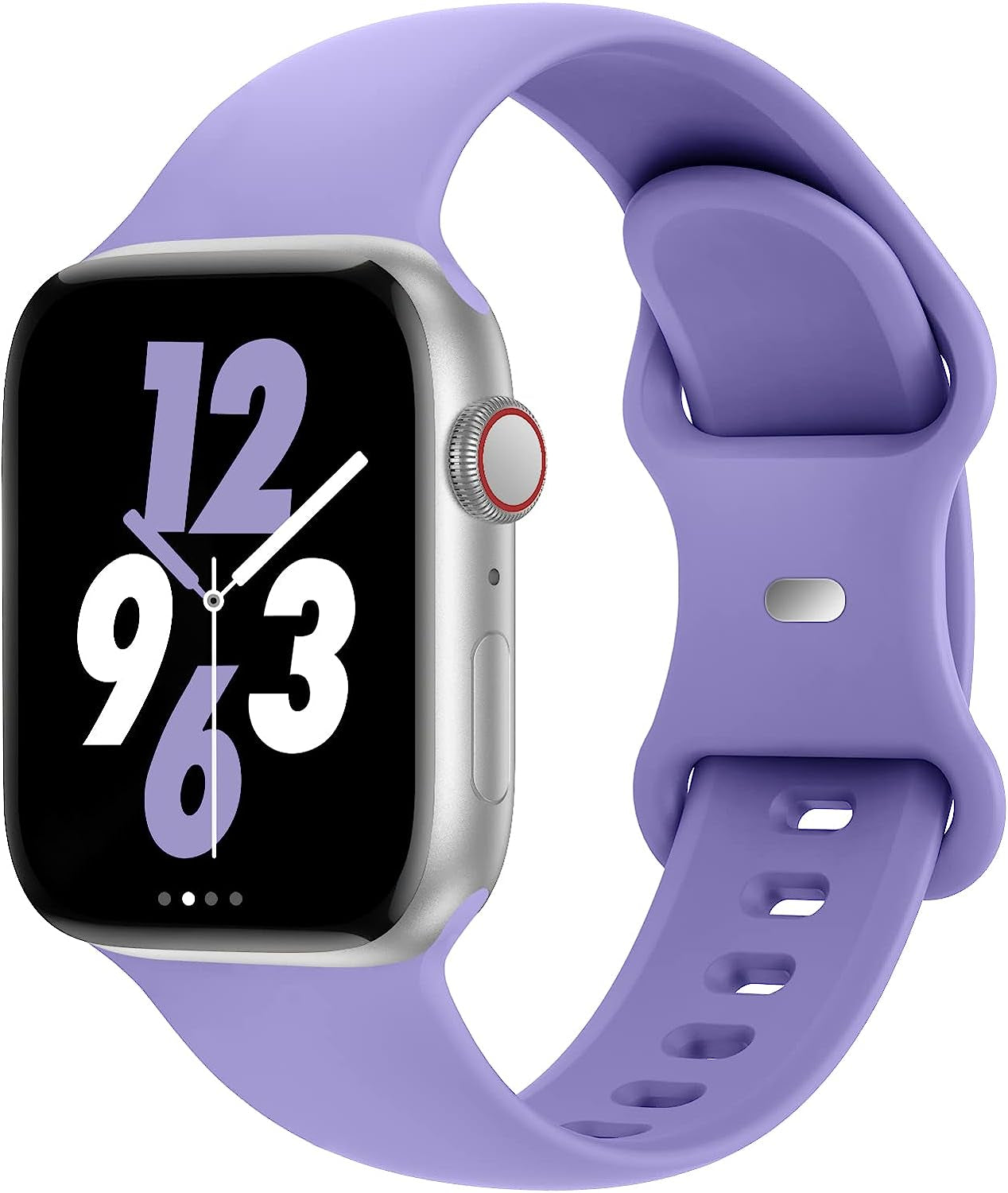 Acrbiutu Bands Compatible with Apple Watch 38Mm 40Mm 41Mm 42Mm 44Mm 45Mm 49Mm, Replacement Soft Silicone Sport Accessory Strap Wristbands for Iwatch Series Ultra 8/7/6/5/4/3/2/1 SE Women Men Acrbiutu B,Lilac 42/44/45/49mm M/L