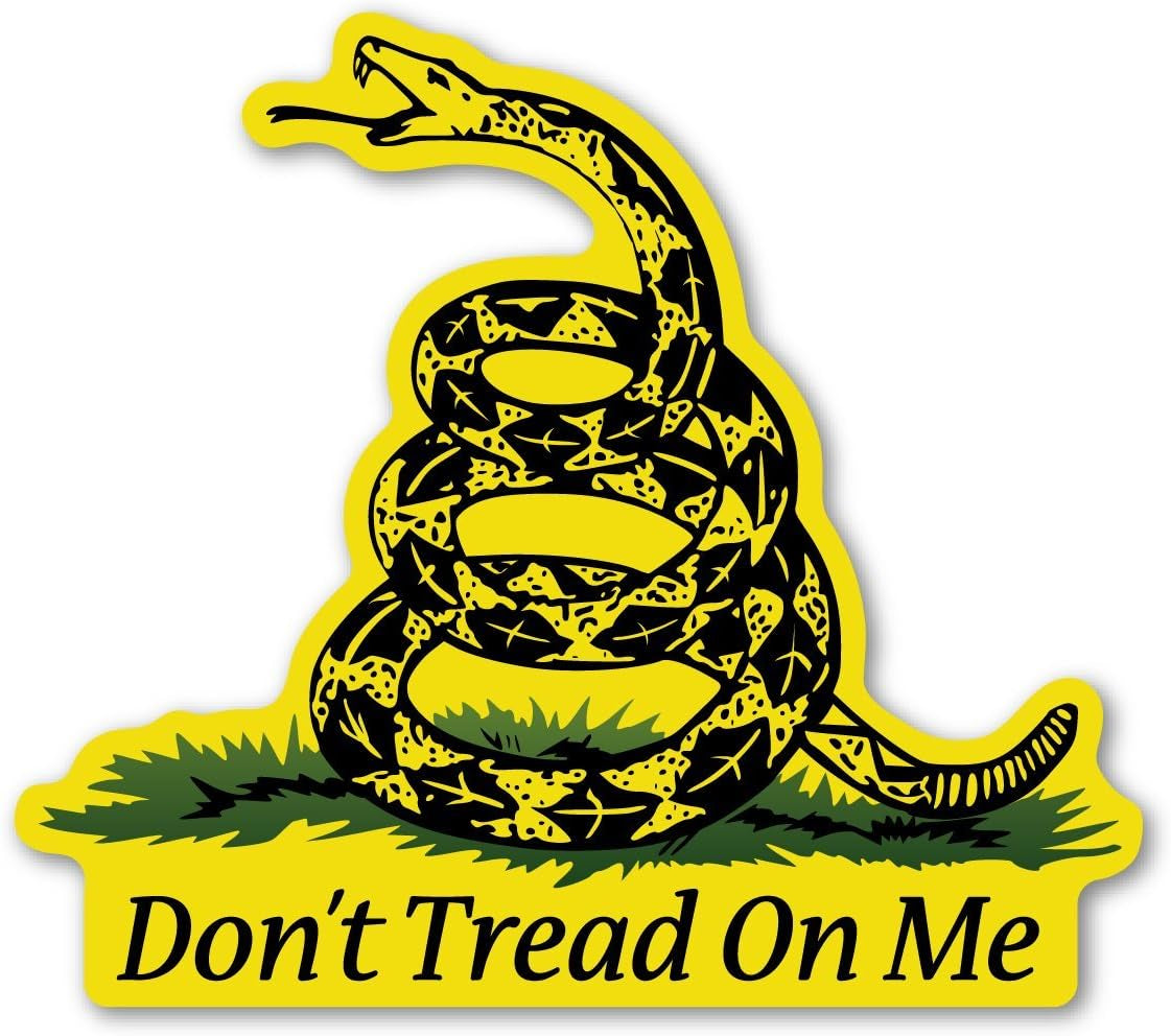 Don'T Tread on Me Gadsen Sticker by Magnet America Is 4 7/8" X 4 1/4" Made for Vehicles, Laptops, and Refrigerators Magnet America