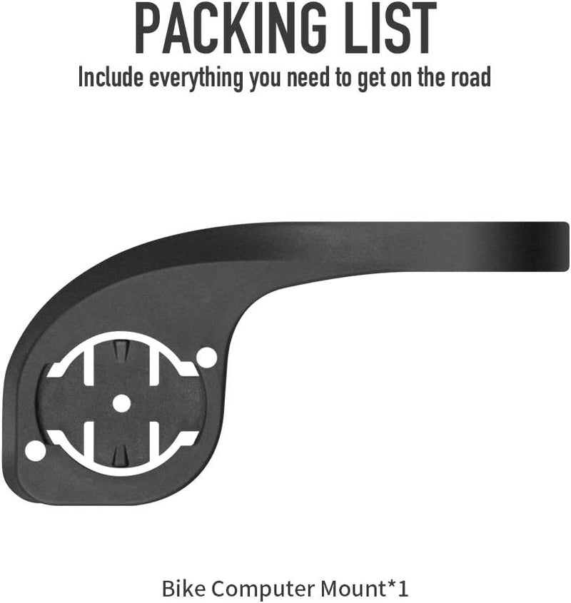 XOSS G/G+ Bike Computer Mount, Compatible for Bike Computer Garmin, Out Front Bike Computer Mount Road Black Plastic-Steel Durable (Gemma) xoss