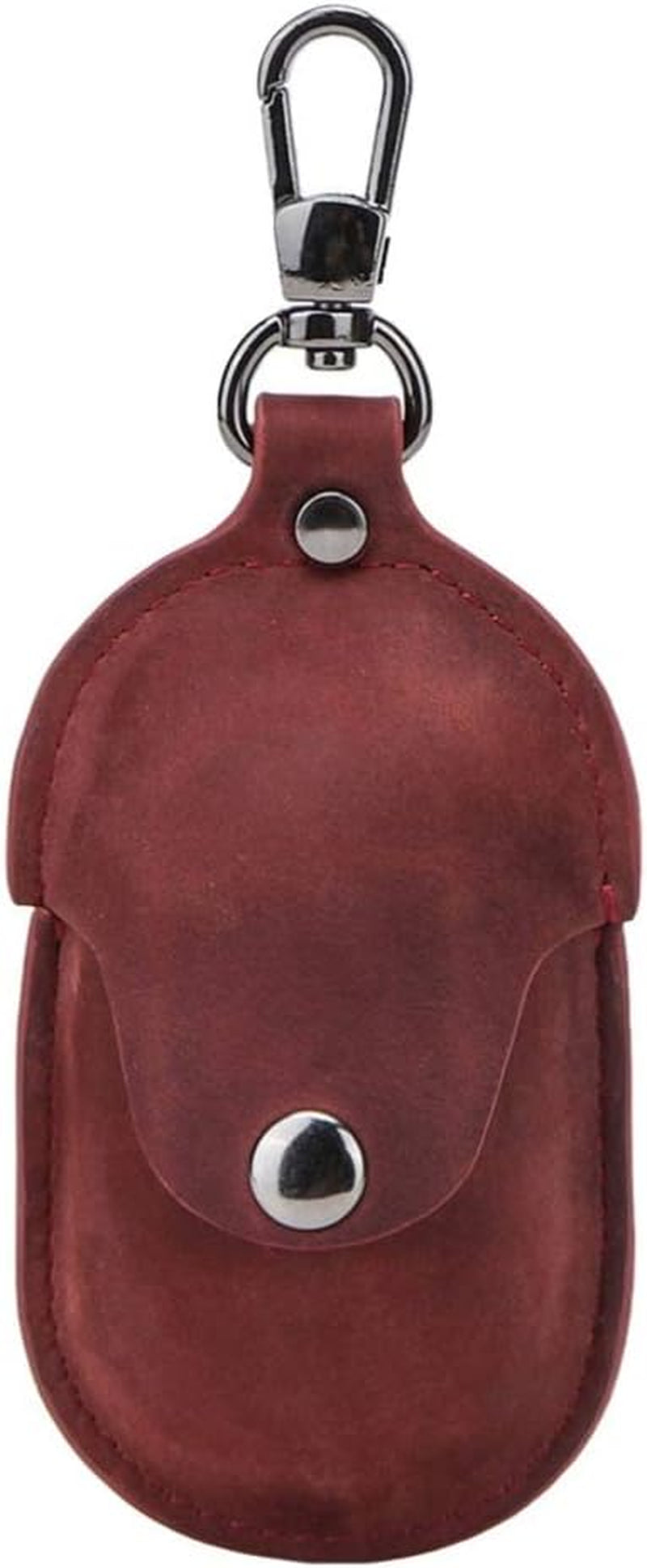 UKCOCO Compatible for Samsung Galaxy Buds Case Leather Shockproof Protective Earbuds Case with Carabiner Keychain - Brown UKCOCO Claret