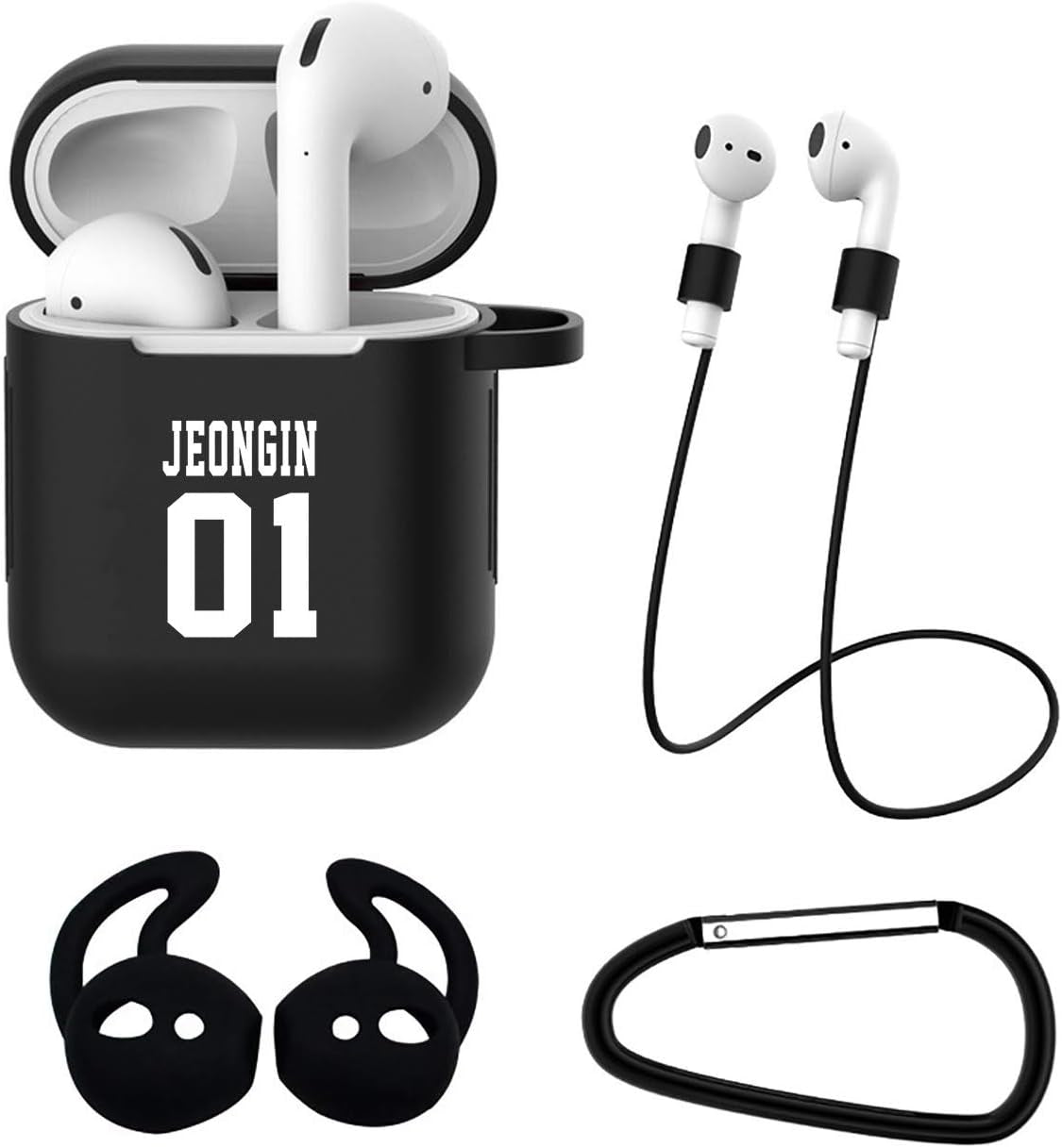4Pcs Kpop Stray Kids Earphones Case for Airpods 1 2 3 Pro Silicone Cover Set JUNG KOOK Jeongin Airpods Cover For Airpods 1/2