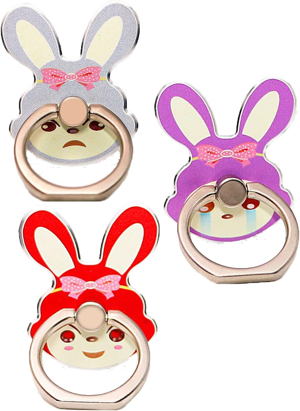 Cell Phone Ring Holder Flower,Fwaytech 360 Rotate Metal Finger Ring Socket Grip Kickstand for Smartphones,4Pack (Flower4) Shenzhen Fway Technology Ltd Rabbit