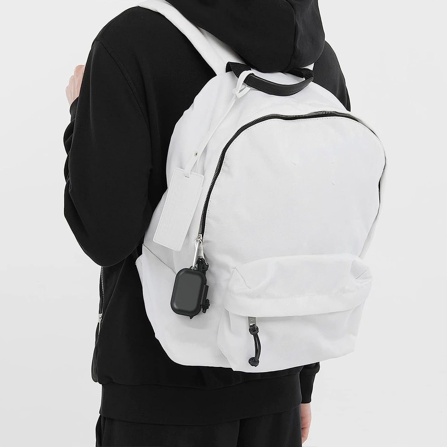 Geekria Silicone Case Cover Compatible with Echo Buds True Wireless Earbuds, Earphones Skin Cover, Protective Carrying Case with Keychain Hook, Charging Port Accessible (Balck) GEEKRIA