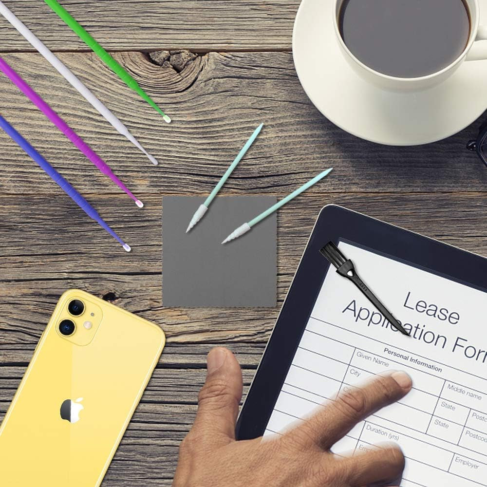 53 Pcs Cleaning Kit,Sonku Bendable Mini Soft Brushes Long Spiral Pointed Cleaning Sticks with anti Static Cleaning Brushes and Cleaning Cloth for Tablet,Camera,Laptop,Or Computer Cleaning Sonku