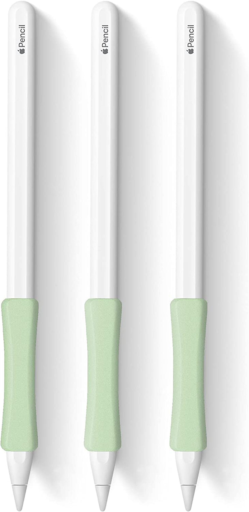 3 Pack Ipencil Grips Case Cover Silicone Sleeve Holder Compatible with Apple Pencil 2Nd Generation, Ipad Pro 11 12.9 Inch 2018(White, Pink, Purple) Litumfen Green*3