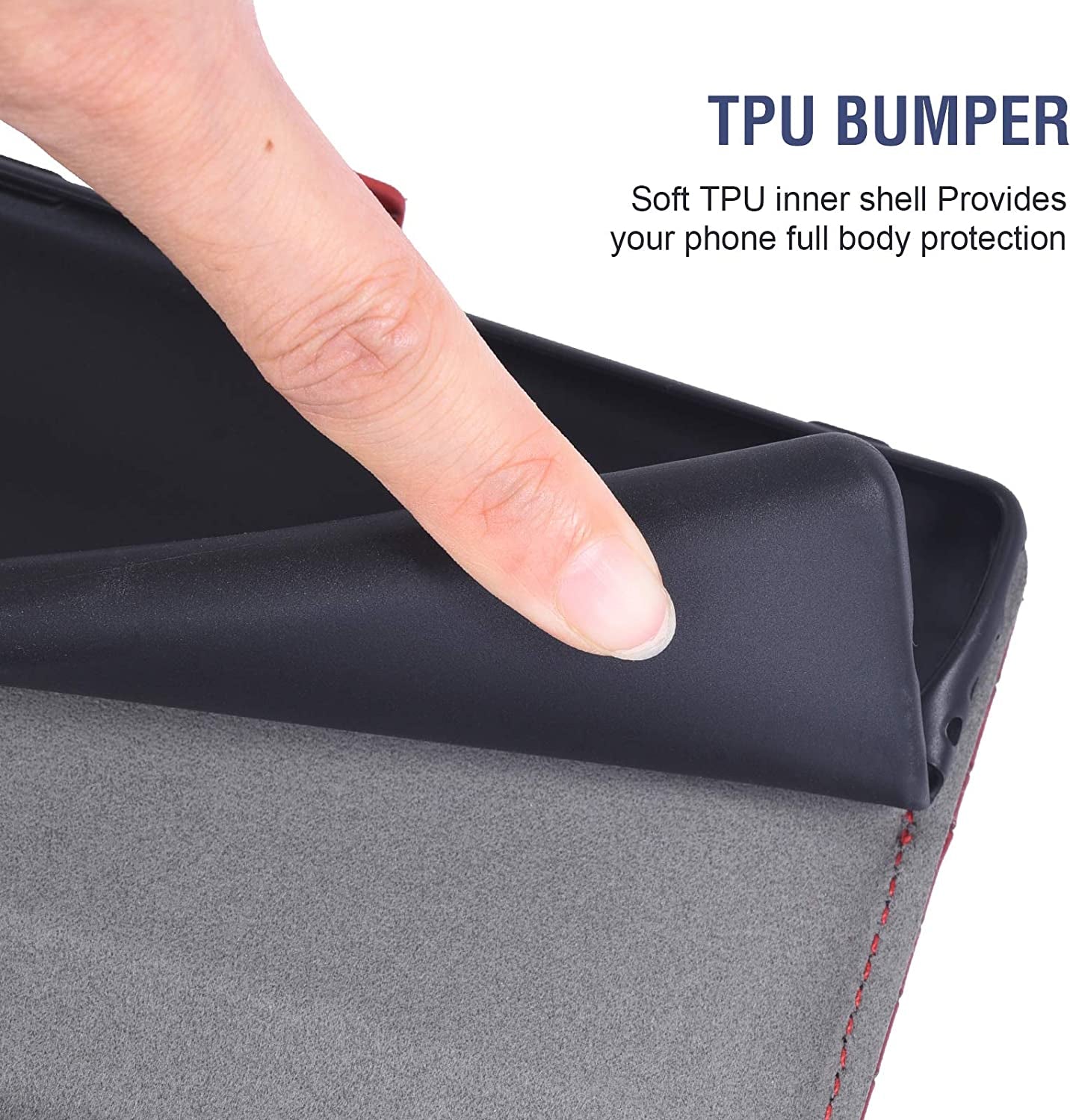 Asuwish Compatible with LG V40 Thinq Wallet Case with Tempered Glass Screen Protector and Flip Cover Card Holder Cell Phone Cases for LGV40 Storm V 40 Thin Q V40Thinq LG40 40V 40Thinq Women Men Red Asuwish