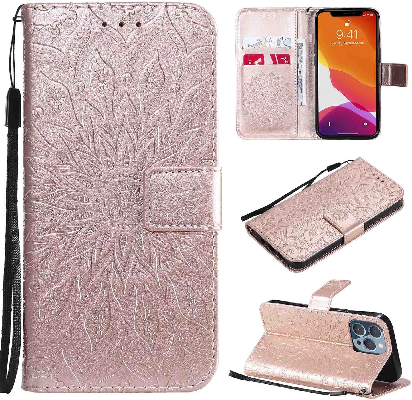 Fansipro Phone Cover Wallet Folio Case for LG V30, Premium PU Leather Slim Fit Cover for LG V30, 2 Card Slots, Exact Fitting, Blue Fansipro Golden