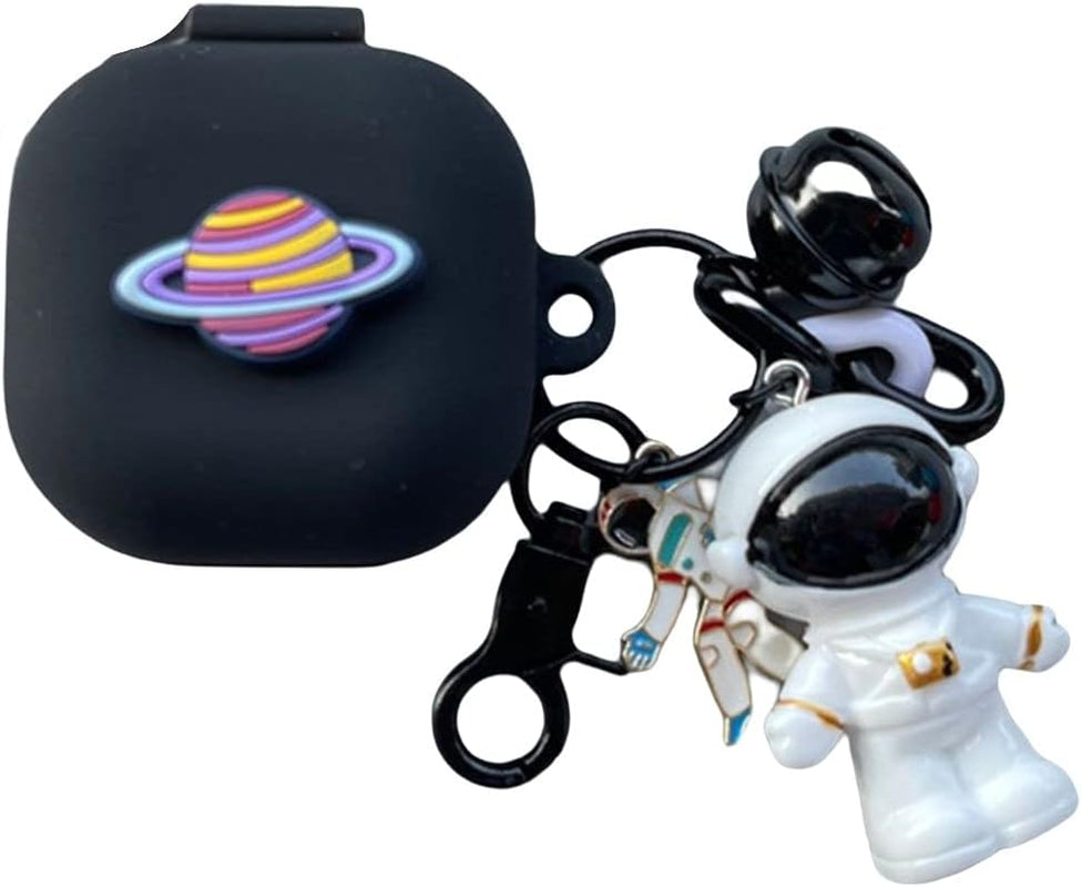 SKPY Cases for Samsung Galaxy Buds2 Pro/Buds 2/Buds Pro/Buds Live with Pendant, Cute Silicone Astronaut Cartoon Shockproof Cover for Girls Boys SKPY Astronaut 2