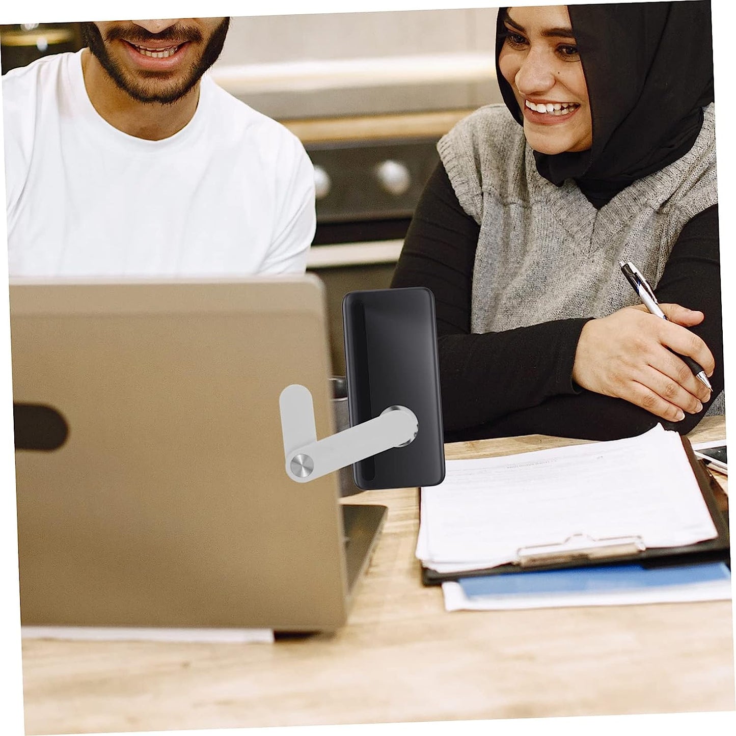 ULTECHNOVO Screen Phone Holder Laptop Phone Holder Magnetic Phone Mount Smart Phone Laptop Mount Computer Side Mount Clip Laptop Phone Mount Laptop Phone Mount Magnetic Monitor Phone Mount ULTECHNOVO