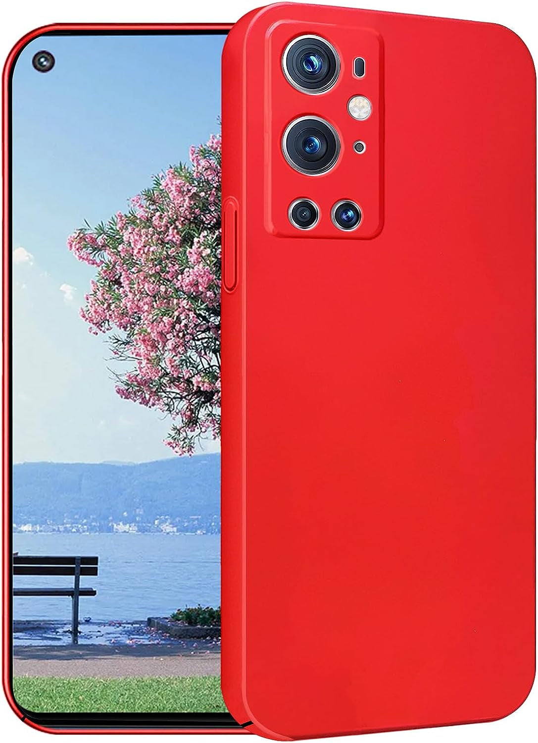 Yarxiawin for Oneplus 9 Pro Case Shockproof Pink, Oneplus 9 Pro Phone Case Thin Hard PC Protective Case Anti-Fingerprint Cover with Ultimate Delicate Touch Feeling (Blue) Yarxiawin Red