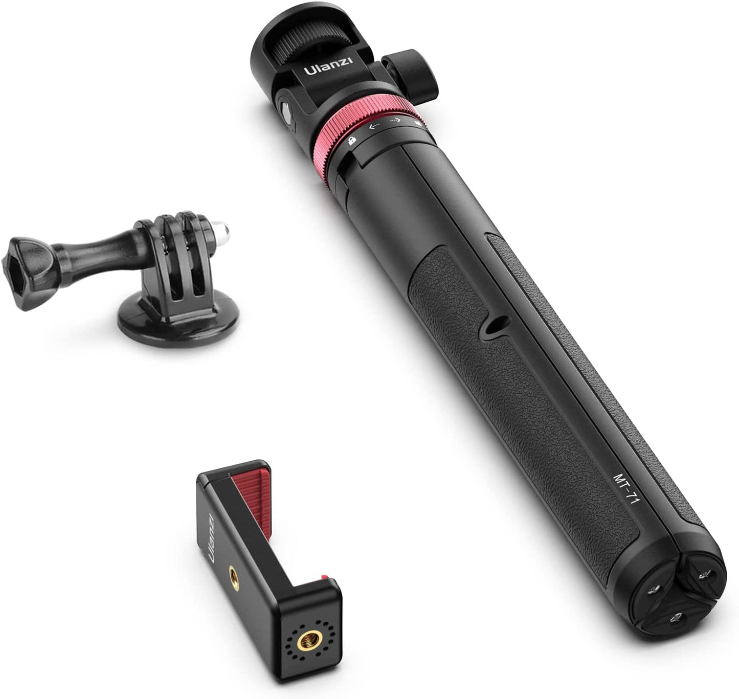 57.48 Inch Extendable Selfie Stick for Action Camera W Smartphone Clamp Extension Pole, for Gopro for Sony Canon Vlogging Cams for Iphone 14 13 Pro Max POLE3266