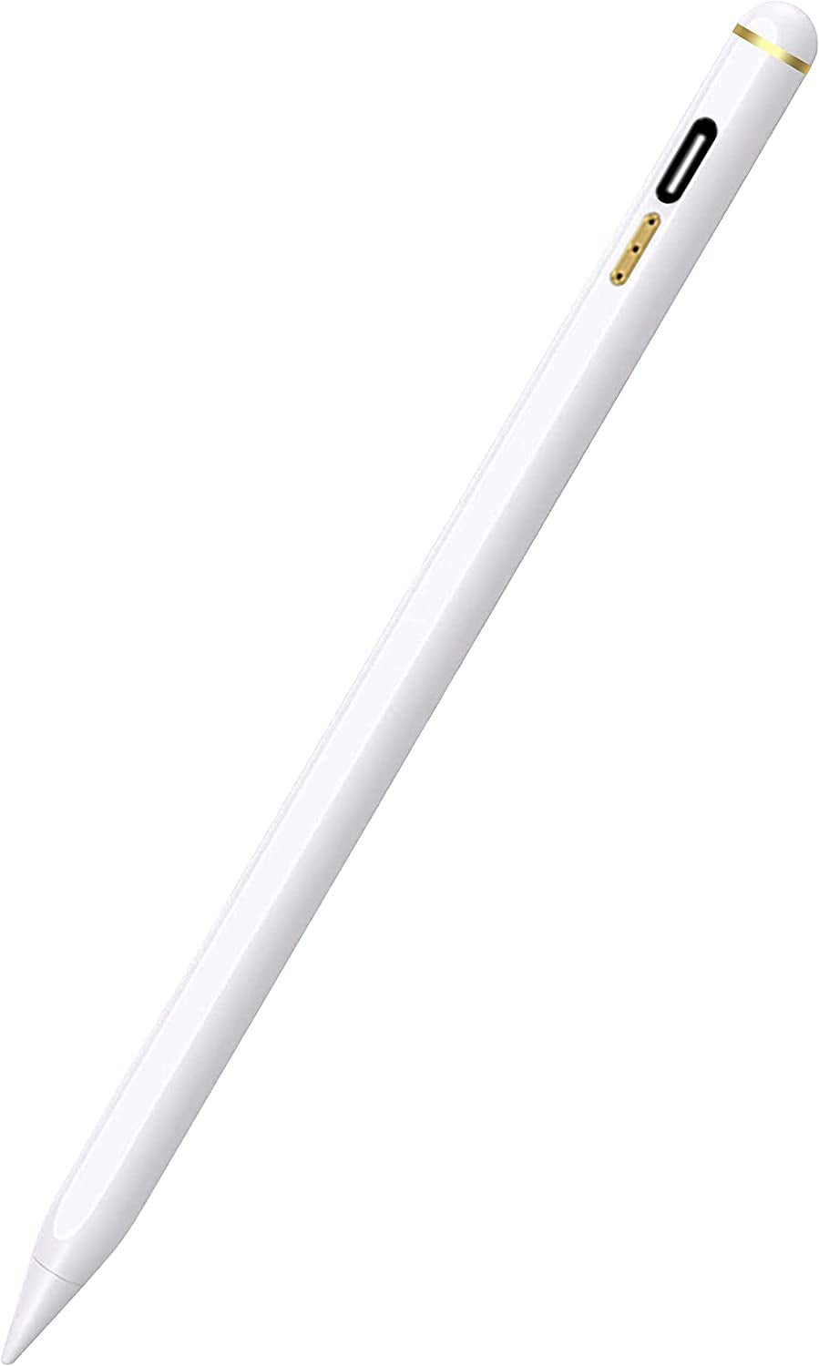 MXCOIRTP 5 Packs Apple Pencil Tips, Replacement Pen Tips for Ipad, Ipencil Nib Compatible with Apple Pencil 1St/2Nd Generation Ipad Pro Air Mini - White MXCOIRTP White & Gold【Touch Switch】