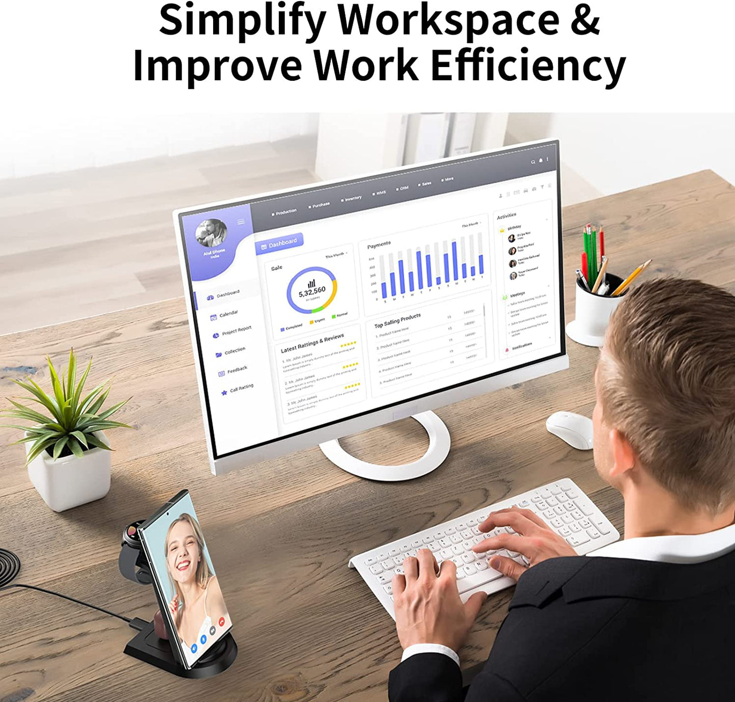 3 in 1 Super Fast Charging for Samsung Multiple Devices,Charging Station Charger for Samsung Galaxy S23/S23 Ultra/S22/S21/S20/Note20,Wireless Charger for Galaxy Watch 5/5 Pro,Galaxy Buds Shenzhen Ai Infinite Electronics Co., Ltd