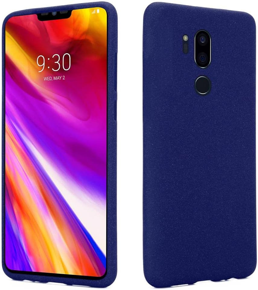 Cadorabo Case Compatible with LG G7 Thinq in Frost Dark Blue - Shockproof and Scratch Resistant TPU Silicone Cover - Ultra Slim Protective Gel Shell Bumper Back Skin Cadorabo