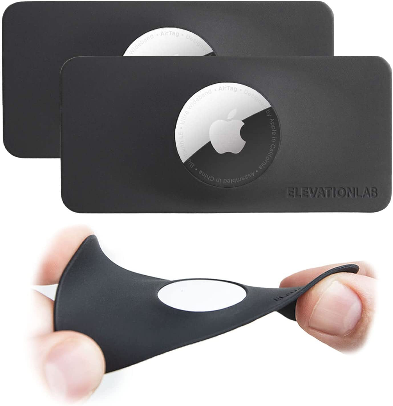Tagvault - the Thinnest Airtag Wallet Holder Card Insert | Flexible, Stays Hidden, Patent Pending | Elevation Lab Elevation Lab 2-Pack